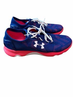 Under Armour SpeedForm Running Shoes Blue Pink Womens 9.5 Athletic